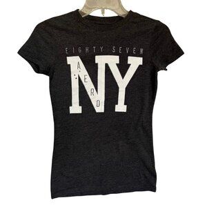 Aeropostale Gray NY Graphic Tee Size XS